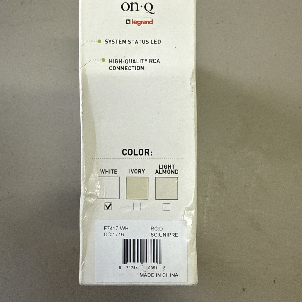 NEW‎ On-Q F7417-WH Local Source Input Module White - Picture 4 of 4